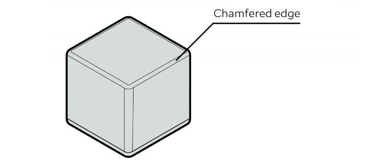 illustration of a chamfer