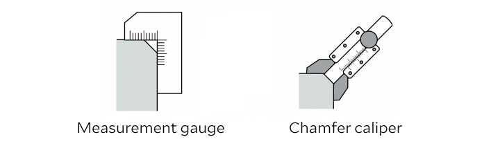 illustration of tools used to measure C-Chamfers