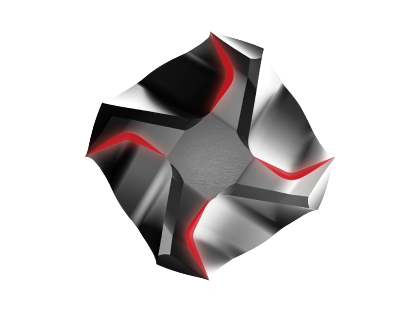 V-shaped cutting-edge structure